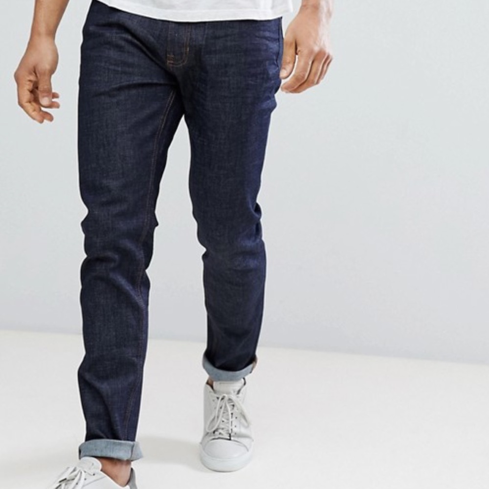Burton Menswear Tapered Jeans In Dark Wash